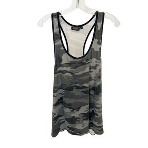 GASP Gray Camo Stringer Tank Top Bodybuilding Gym Racerback Sleeveless Size XL